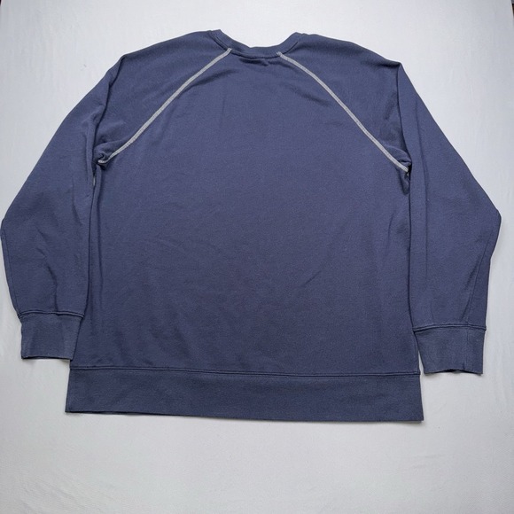 Reebok Mens Crew Neck Sweatshirt Navy Blue Logo Athletic Pullover XL - Picture 4 of 9